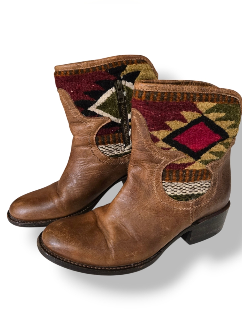 FREEBIRD by Steven Cablo Aztec Blanket Ankle Boots Womens 8 Caballero $350